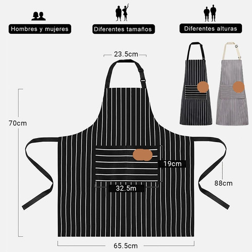 Delantal De Cocina De Dos Piezas, Delantal De Cocina