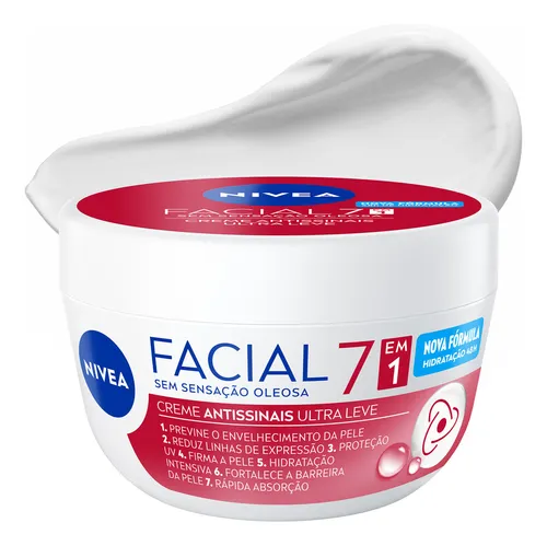 NIVEA Creme Facial Antissinais Ultraleve 7 em 1 100g, BBB 26, Pre...