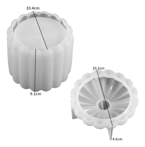 Molde De Silicone Pote Com Tampa Modelo 13