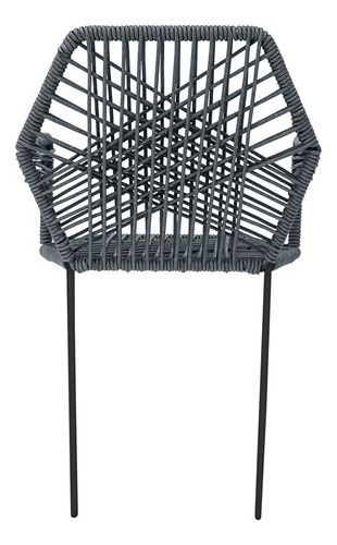 Silla Cuerda Poliester Acapulco Hexagonal By Promobel Color Gris