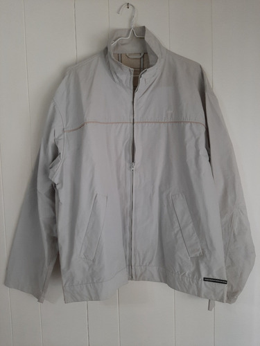 Campera Cacharel Hombre Impermeable Gris Claro Large