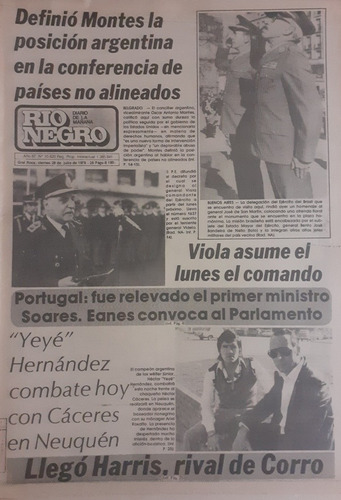 Diario Río Negro 28/7/1978 Yeye Hernandez , Montes , Viola