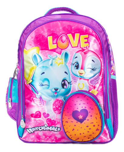 Mochila Hatchimals Morada Love Primaria Ruz