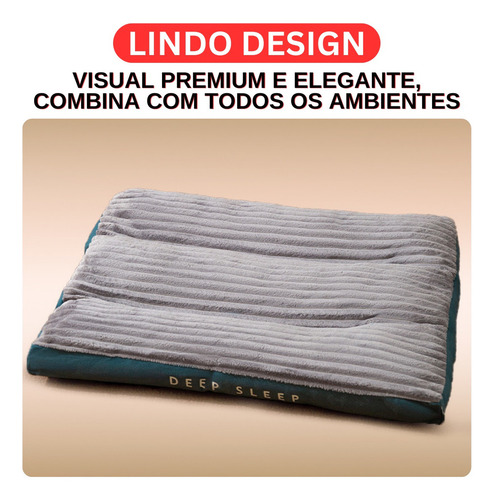 Caminha Pet Grande Cama Para Cachorros Medios Grande Colchonete Pelucia Resistente Lavavel G M 80x66 Golden Retriever Bulldog Frances Tifens Cor Verde