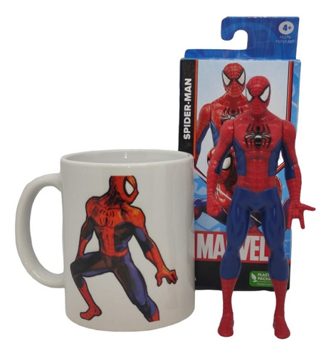 Figura Spiderman Promoción Con Taza Nueva