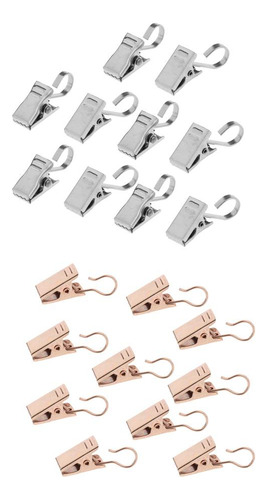 20pcs / Pack Clips De Cortina De Puerta Con Gancho