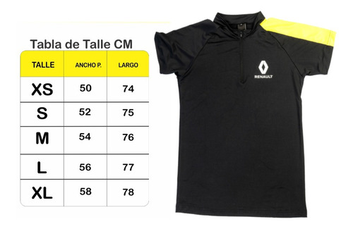 Imagen 4 de 9 de Chomba Rs Manga Amarilla T:xl Boutique Renault