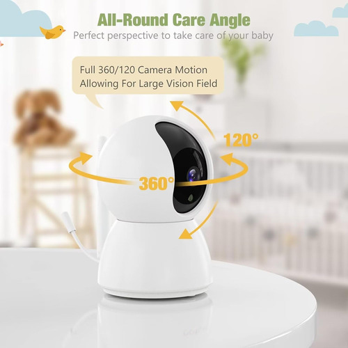 Monitor De Vídeo Para Bebés, Pantalla De 5 Pulgadas Con Reso