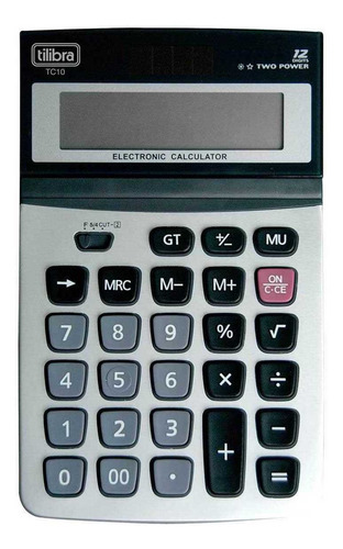 Calculadora De Mesa 12 Dig Tc10 Cinza Tilibra