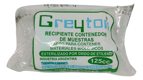 Frasco Recolector De Orina Estéril 125ml Greyton X 50 Un.
