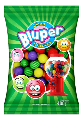 Bluper Chicle Bolón Frutas 400gr - Cioccolato Tienda Dulce