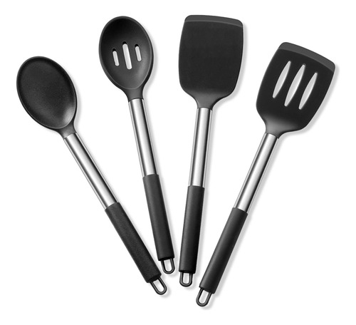 Set De 4 Utensilios De Cocina Antiadherentes De Silicona Esp