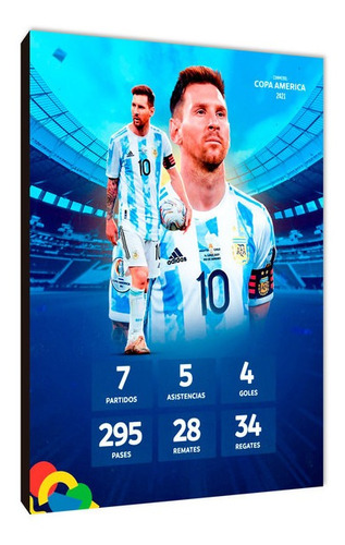 Cuadro Copa América Campeón Messi Max M 40x60 (ssi (26)