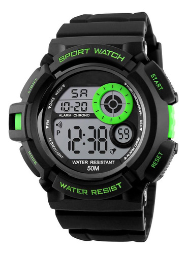 Men Sport Digital Watch 7 Colors Led Light Outdoor Military