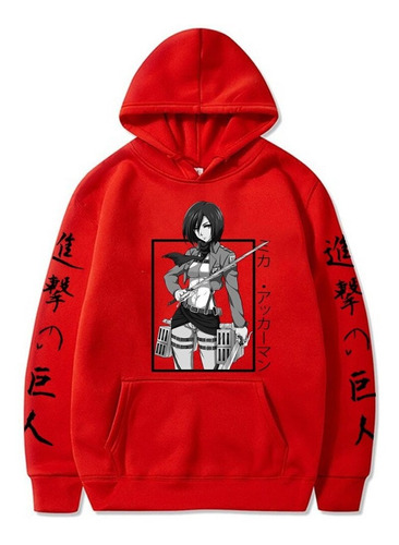 Divertidas Sudaderas Anime Ataque A Los Titanes Mikasa Acker