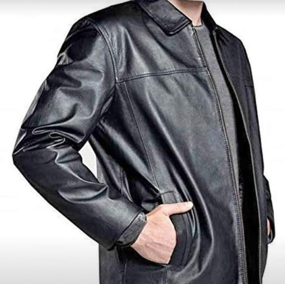 jaqueta de couro country masculina