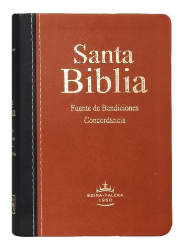 Biblia Rvr60 Fuente Bendiciones Imit. Piel Marron/negro 8258