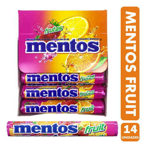 Mentos Sabor Frutas - Caramelos Masticables (caja Con 14 Un)