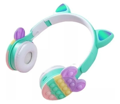 Auriculares Inalámbricos Bluetooth Orejas De Gato Pop It