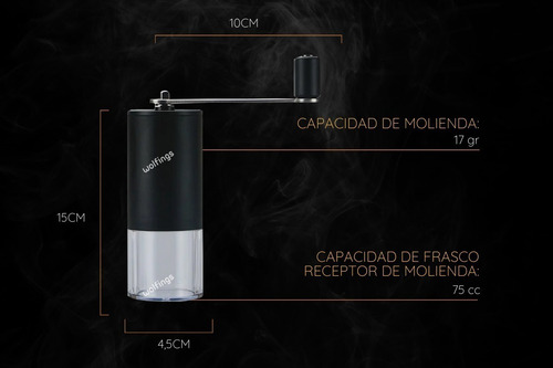 Imagen 6 de 10 de Molinillo Cafe Manual Granos Muelas Calidad Excelente