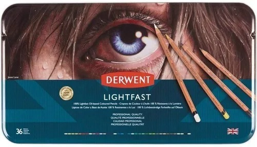 Lapices Derwent Lightfast  En Lata X 36 Colores Microcentro