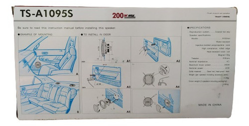 Imagen 7 de 7 de Corneta Pioneer 4 Puertas O Tableros Ts-a1095s