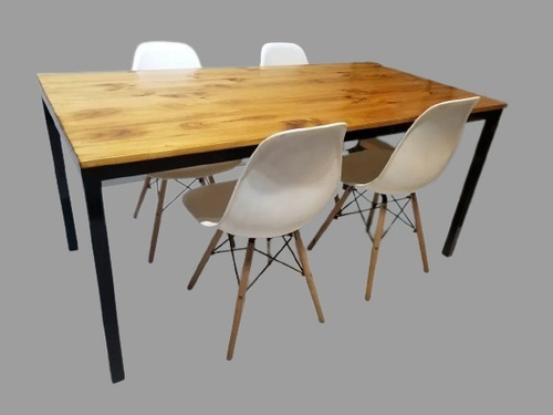 Imagen 2 de 3 de Mesa Comedor (140cm X 70cm) Estilo Industrial