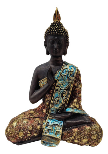 Monje Metalizado Brillo Buda Indu Meditacion Y Relajacion 