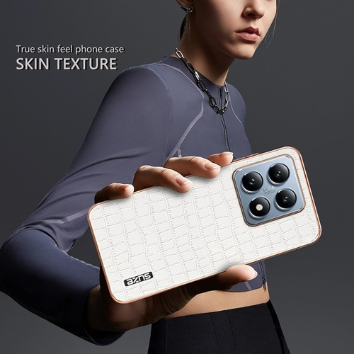 Funda Anticaída Textura Cocodrilo Para Xiaomi 14t Pro