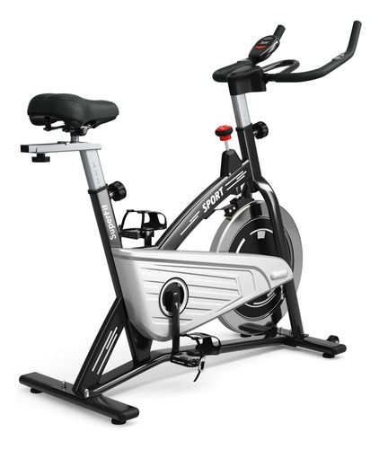 Bicicleta Estática Para Interiores Con Monitor Y Resistencia Negro