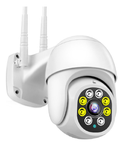 Cámara Robotica Exterior V380 Wifi Color Blanco