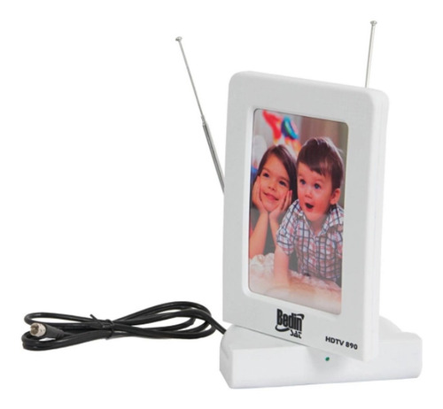 Imagem 2 de 2 de Antena Digital Interna Porta Retrato Hd Bedinsat Hdtv 890