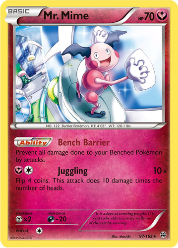 Cartas Pokemon Mr Mime 97/162 Xy Breakthrough Bkt