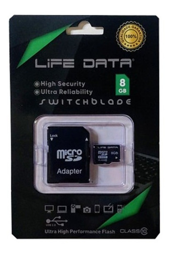 Cartão De Memória Sd Card 8gb 2em1 Sdhc Com Adaptdor