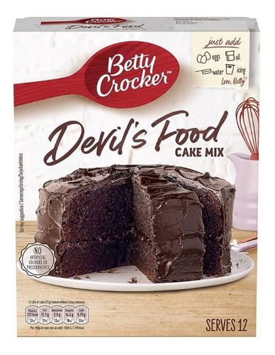Harina P Pasteles Betty Crocker Chocolate Devil's Food 432gr