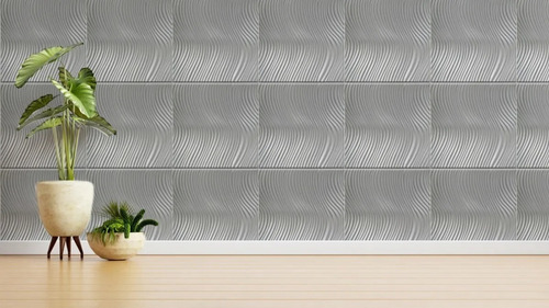 Imagen 3 de 9 de Placas De Pared Autoadhesivas 3d Olas Revestimiento 70*70 Cm