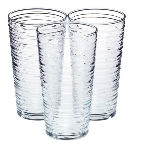 Imagen 5 de 6 de Vaso Vidrio Agua Tragos - Set X 3 Unid Pasabahce