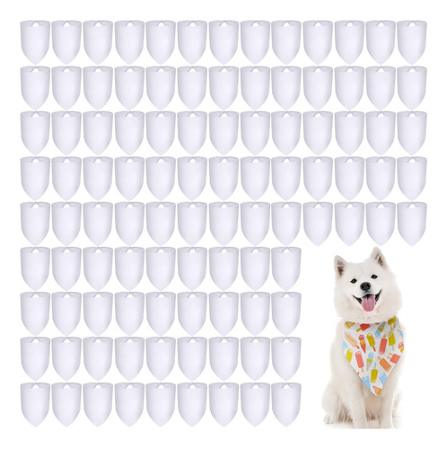 100 Pañuelos De Sublimación En Blanco Para Perro, Transfer