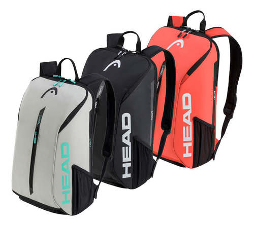 Mochila Head Raqueta Head Tour de color negro 2024 a gris