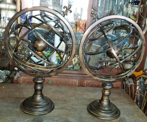 Astrolabio Esfera Armilar De Metal!! Muy Decorativo 50cmalto