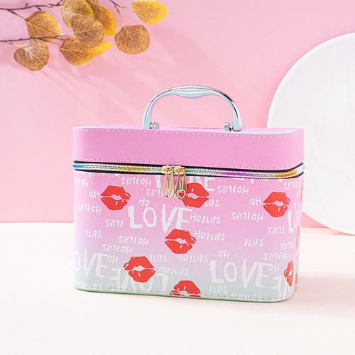 Estuche De Piel Para Cosméticos Bolsa Para Cosméticos De 3 P