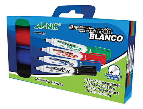 Marcador Para Pizarron Aink Con 4