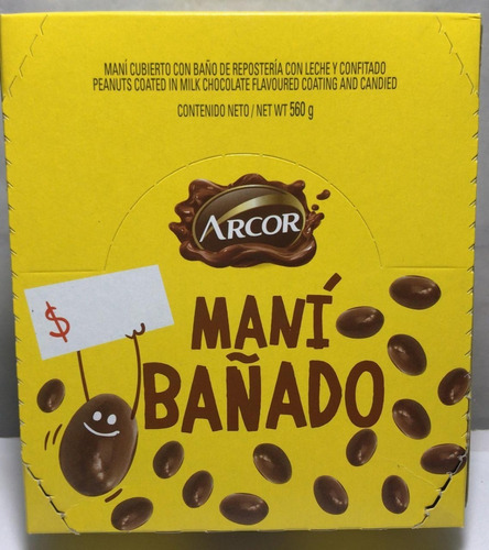 Maní Bañado C/chocolate Arcor 16ux35grs Srj