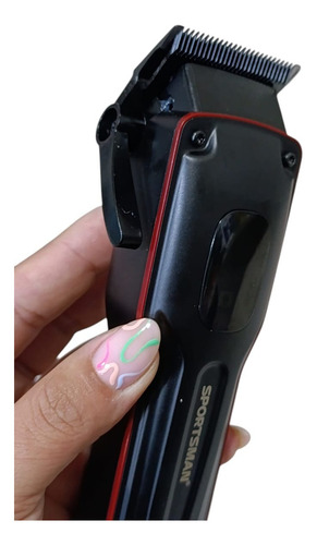 Máquina Corta Pelo Profesional Hair Clipper Sportsman Sm-731 Negro