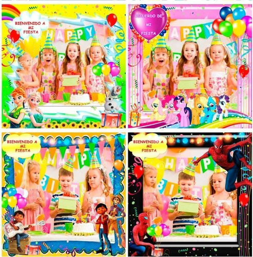 20 Diseños Coroplast 100x100cm Editables Psd Cumpleaños