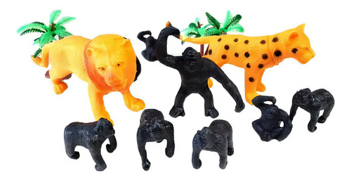 Kit Com 12 Miniaturas Da Fazenda Safari Africa Zoo E Outros Cor Animais