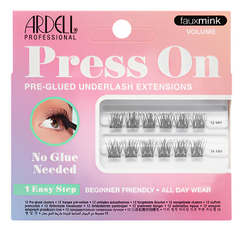 Pestañas Press On Mini Faux Mink Volume X12u Ardell