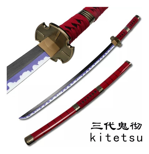 Espada Katana Zoro Cosplay Sandai Kitetsu One Piece 1:1