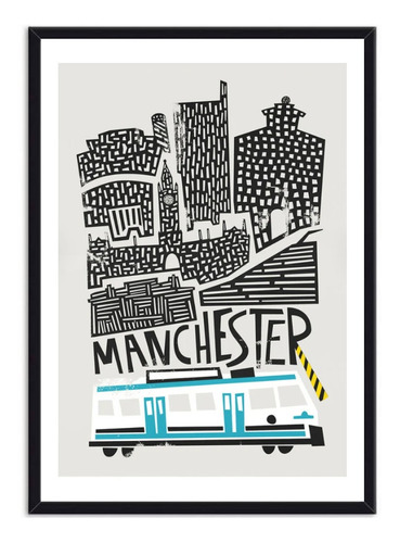 Cuadro Decorativo Ciudad De Manchester 40x30 Cm