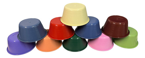 10 Piezas Jicara Palangana 1.5 Litros Varios Colores Surtido
